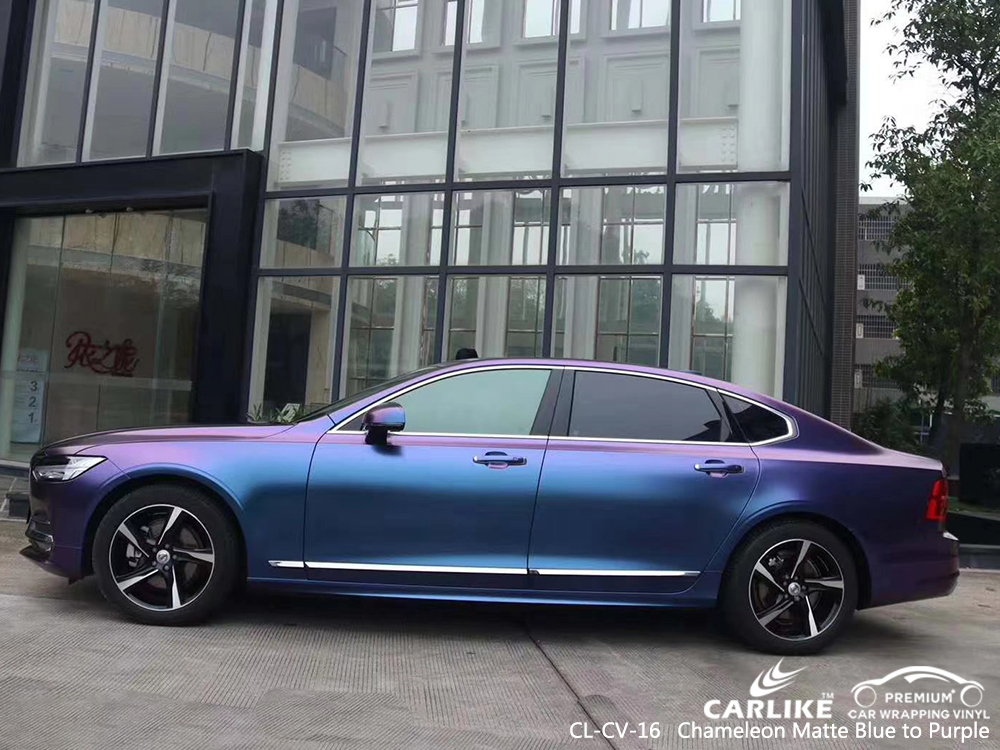 CL-CV-16 chameleon matte blue to purple vinyl wrapping for VOLVO Cincinati United States