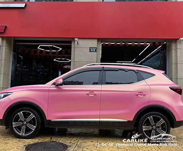 CL-DC-10 elmas kristal mat pembe altın araba sarma vinil mat MORRIS GARAGES için
