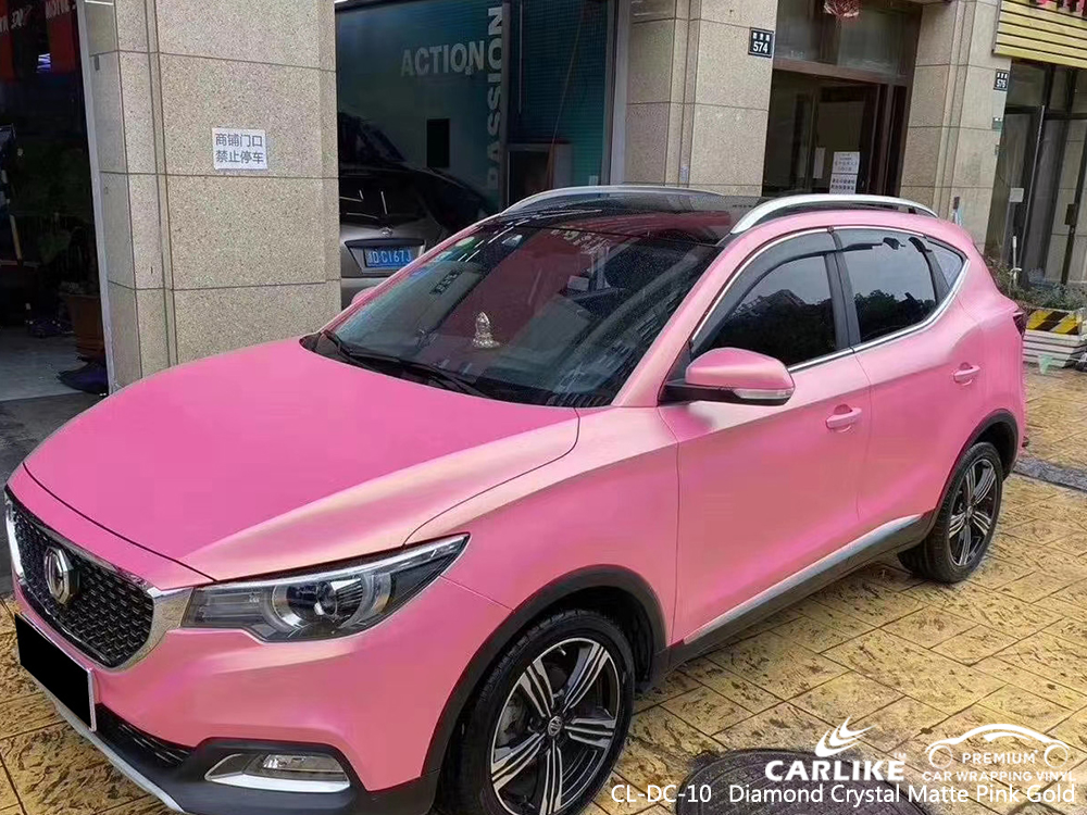 CL-DC-10 diamond crystal matte pink gold car wrap vinyl matte for MORRIS GARAGES San Francisco United States
