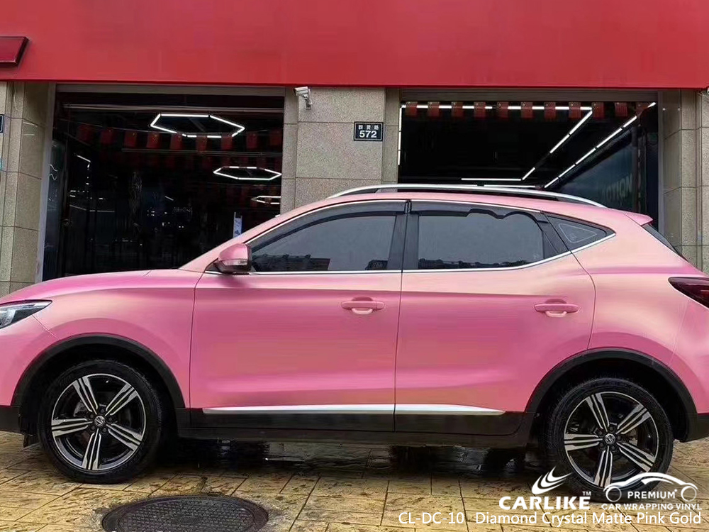 CL-DC-10 diamond crystal matte pink gold car wrap vinyl matte for MORRIS GARAGES San Francisco United States