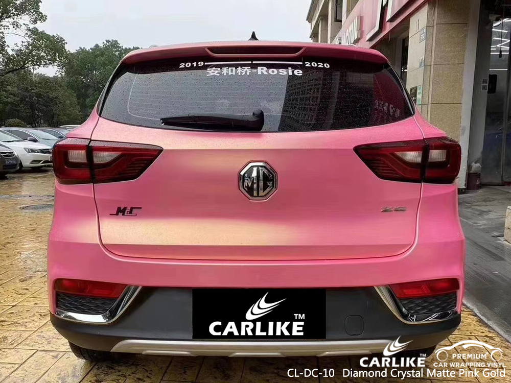 CL-DC-10 diamond crystal matte pink gold car wrap vinyl matte for MORRIS GARAGES San Francisco United States