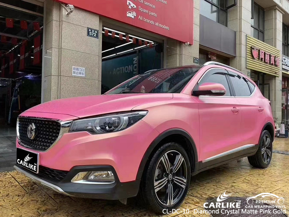 CL-DC-10 diamond crystal matte pink gold car wrap vinyl matte for MORRIS GARAGES San Francisco United States