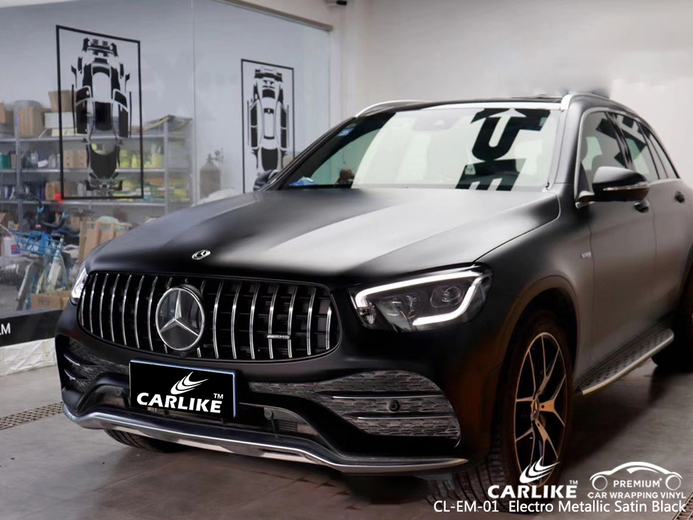 CL-EM-01 electro metallic satin black car foil for MERCEDES-BENZ Makati Philippines
