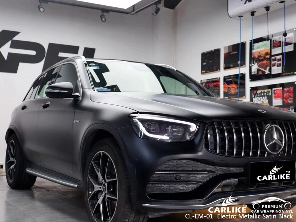 CL-EM-01 electro metallic satin black car foil for MERCEDES-BENZ Makati Philippines