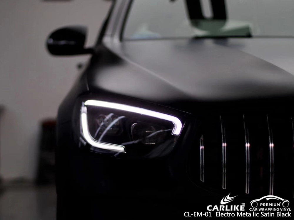 CL-EM-01 electro metallic satin black car foil for MERCEDES-BENZ Makati Philippines