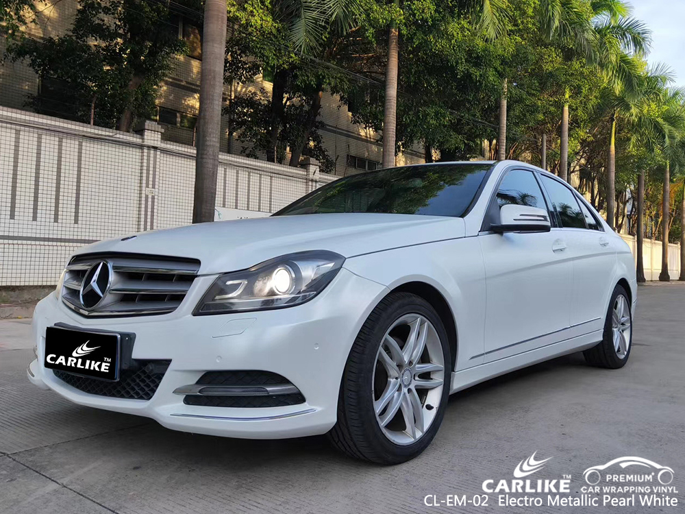 CL-EM-02 electro metallic pearl white body wrap car supplier for MERCEDES-BENZ St Louis United States