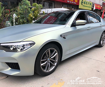 CL-EM-03 electro metallic silver wrap vinyl for BMW