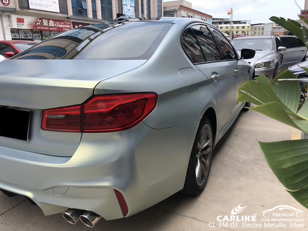 CL-EM-03 electro metallic silver wrap vinyl for BMW Boston United States