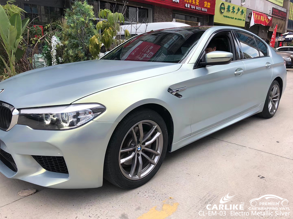 CL-EM-03 electro metallic silver wrap vinyl for BMW Boston United States