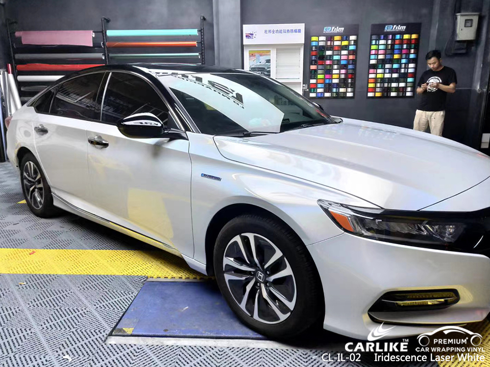 CL-IL-02 iridescence laser white wrap my car for HONDA Tallahassee United States