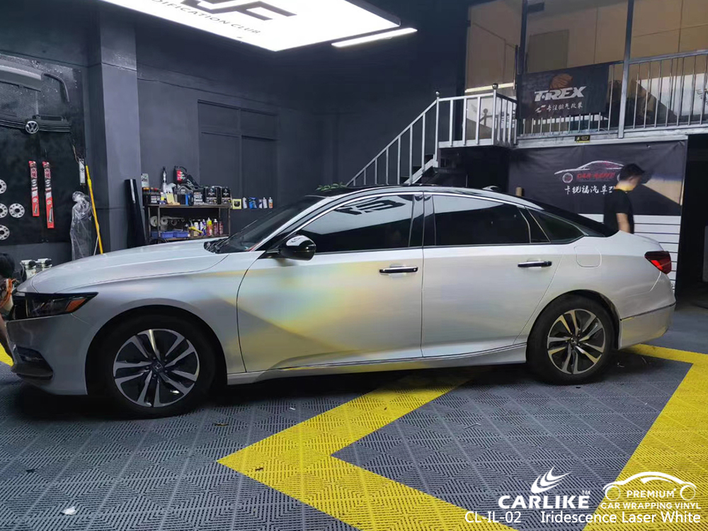 CL-IL-02 iridescence laser white wrap my car for HONDA Tallahassee United States