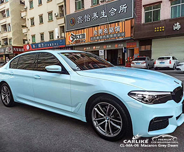 CL-MA-06 Macaron Grey Dawn Car Wrap filme para BMW