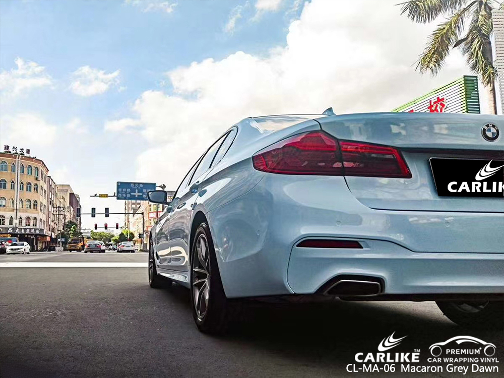 CL-MA-06 macaron grey dawn car wrap film for BMW Davao Philippines