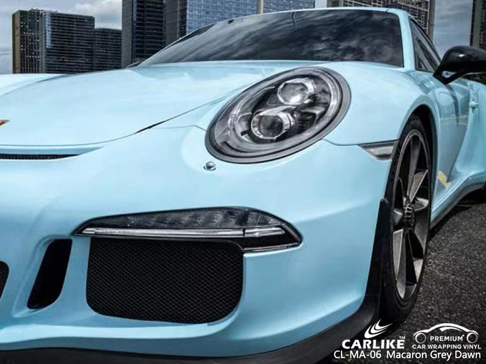 CL-MA-06 macaron grey dawn vinyl wrap gloss for PORSCHE Baguio Philippines