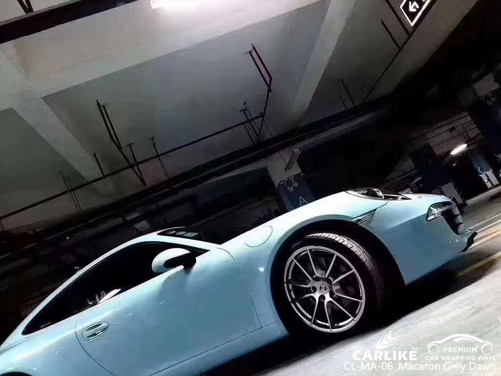 CL-MA-06 macaron grey dawn vinyl wrapping for PORSCHE Cebu Philippines