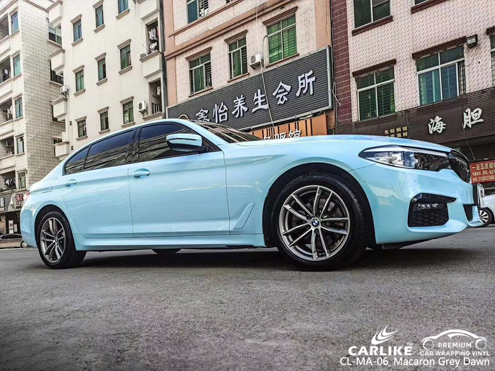 CL-MA-06 macaron grey dawn car wrap film for BMW Davao Philippines