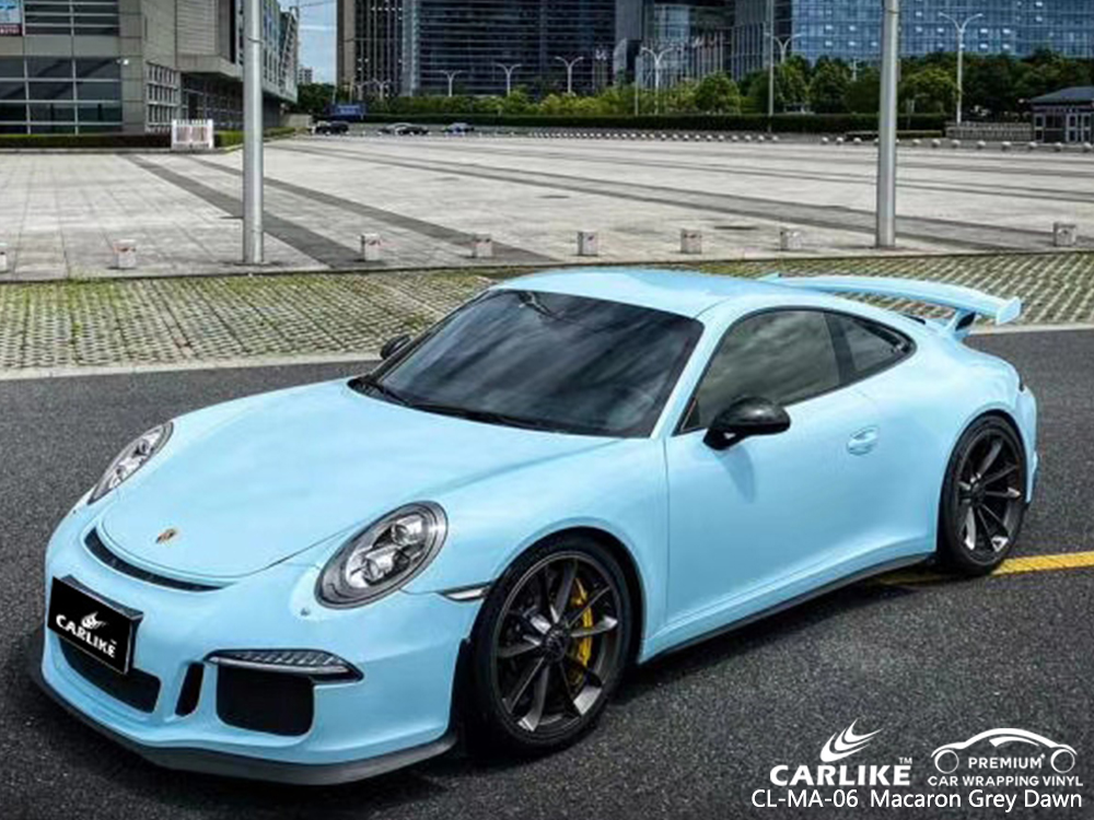 CL-MA-06 macaron grey dawn vinyl wrap gloss for PORSCHE Baguio Philippines