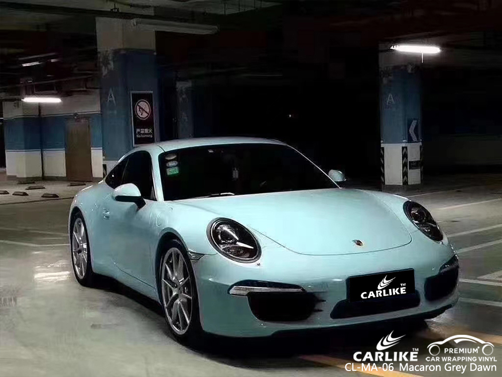 CL-MA-06 macaron grey dawn vinyl wrapping for PORSCHE Cebu Philippines