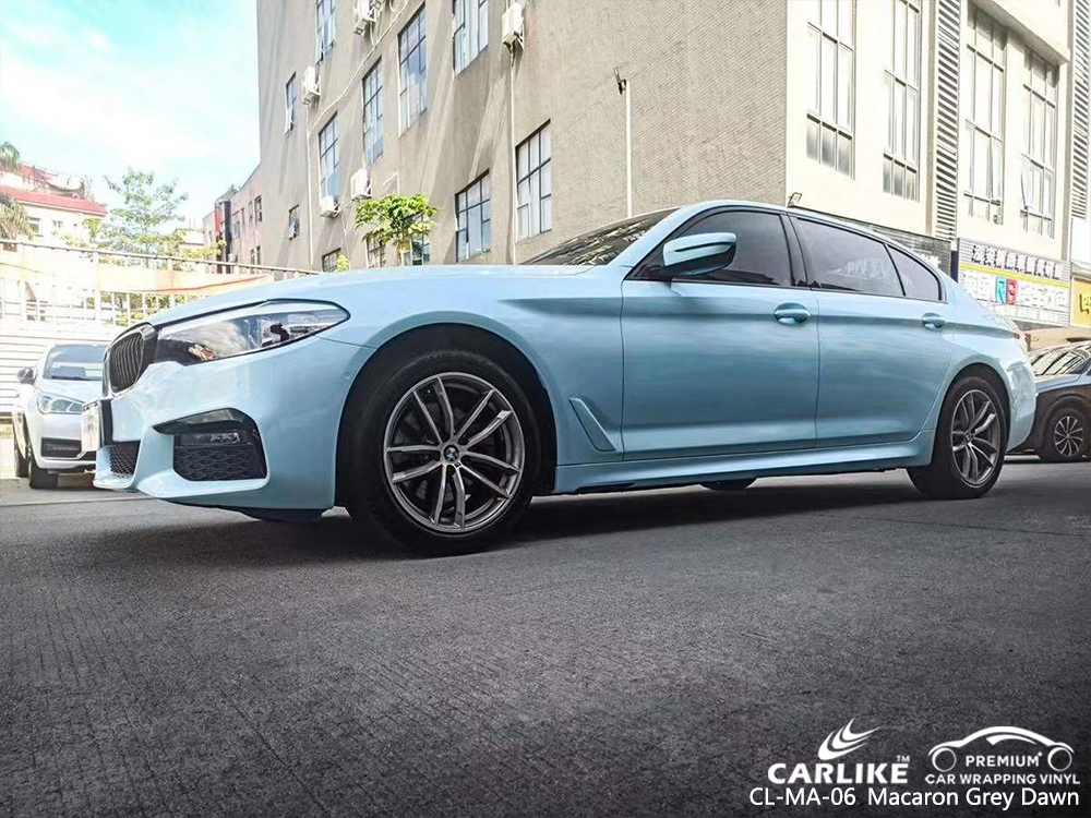 CL-MA-06 macaron grey dawn car wrap film for BMW Davao Philippines