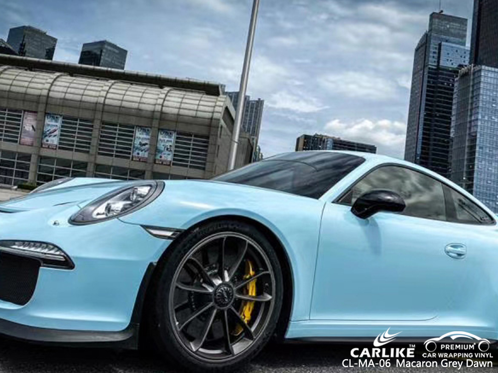 CL-MA-06 macaron grey dawn vinyl wrap gloss for PORSCHE Baguio Philippines