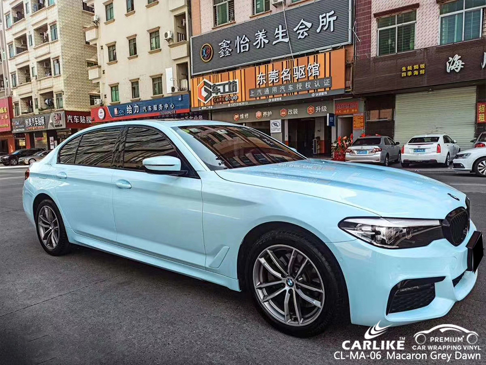 CL-MA-06 macaron grey dawn car wrap film for BMW Davao Philippines