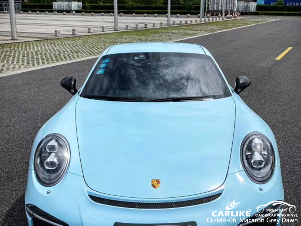 CL-MA-06 macaron grey dawn vinyl wrap gloss for PORSCHE Baguio Philippines