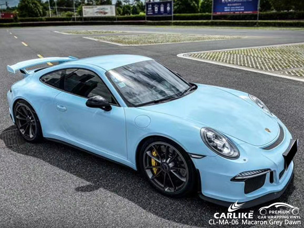 CL-MA-06 macaron grey dawn vinyl wrap gloss for PORSCHE Baguio Philippines