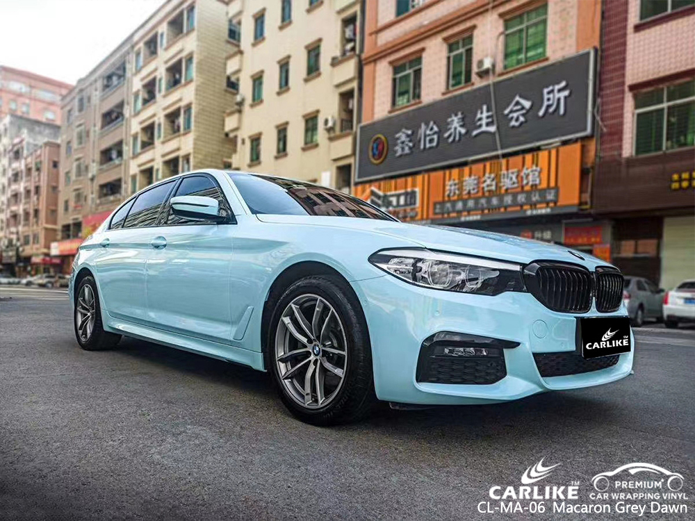 CL-MA-06 macaron grey dawn car wrap film for BMW Davao Philippines