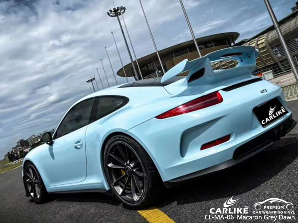 CL-MA-06 macaron grey dawn vinyl wrap gloss for PORSCHE Baguio Philippines