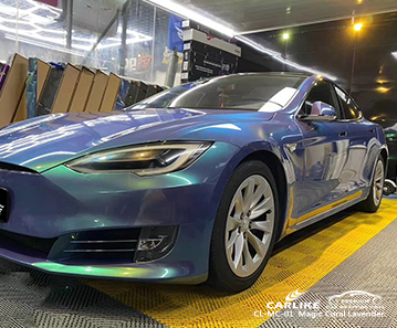 CL-MC-01 sihirli mercan lavanta scooter TESLA için arabamı sarın