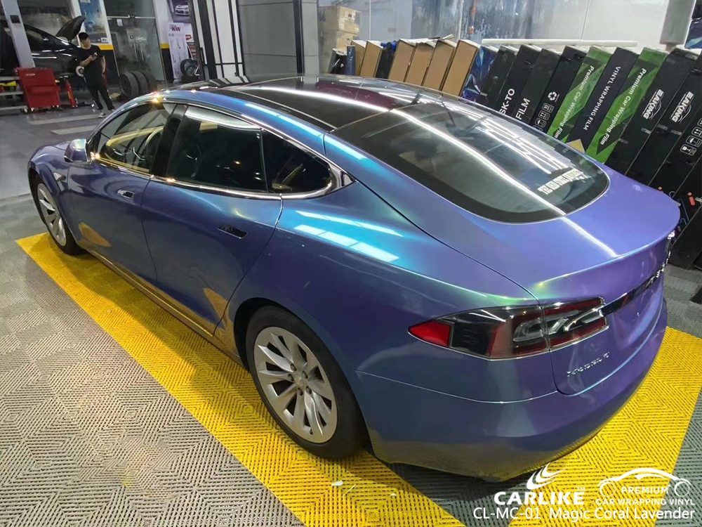 CL-MC-01 magic coral lavender scooter wrap my car for TESLA Quezon Philippines