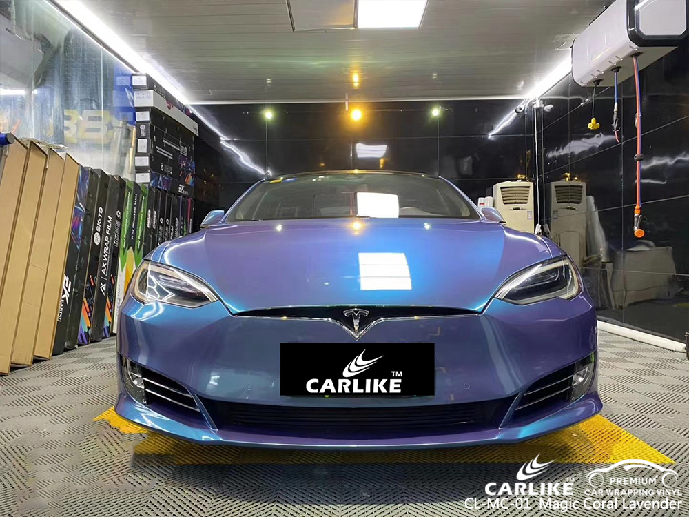 CL-MC-01 magic coral lavender scooter wrap my car for TESLA Quezon Philippines