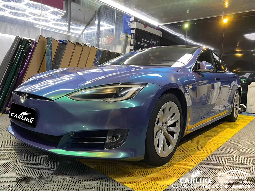 CL-MC-01 magic coral lavender scooter wrap my car for TESLA Quezon Philippines