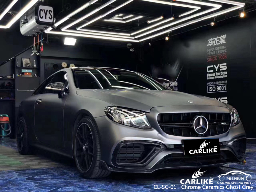 CL-SC-01 chrome ceramics ghost grey vinyl wrap my car for MERCEDES-BENZ Angeles Philippines