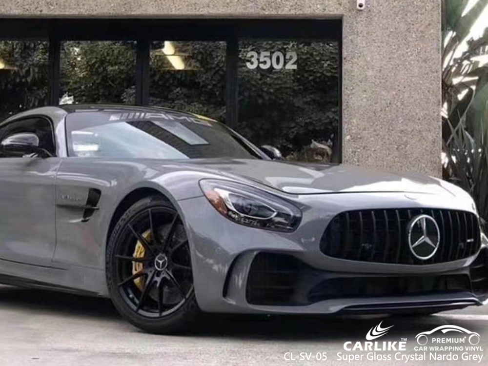 CL-SV-05 super gloss crystal nardo grey auto car wrapping for MERCEDES-BENZ Washington D. C. United States