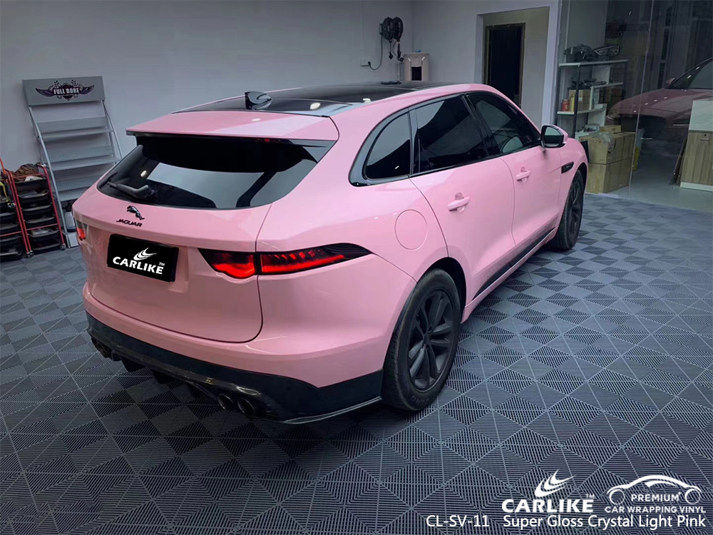 CL-SV-11 super gloss crystal light pink body wrap car supplier for JAGUAR Manila Philippines