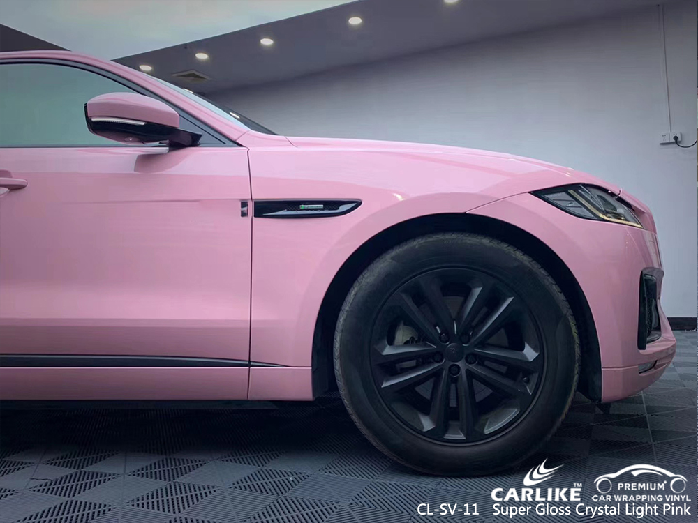 CL-SV-11 super gloss crystal light pink body wrap car supplier for JAGUAR Manila Philippines