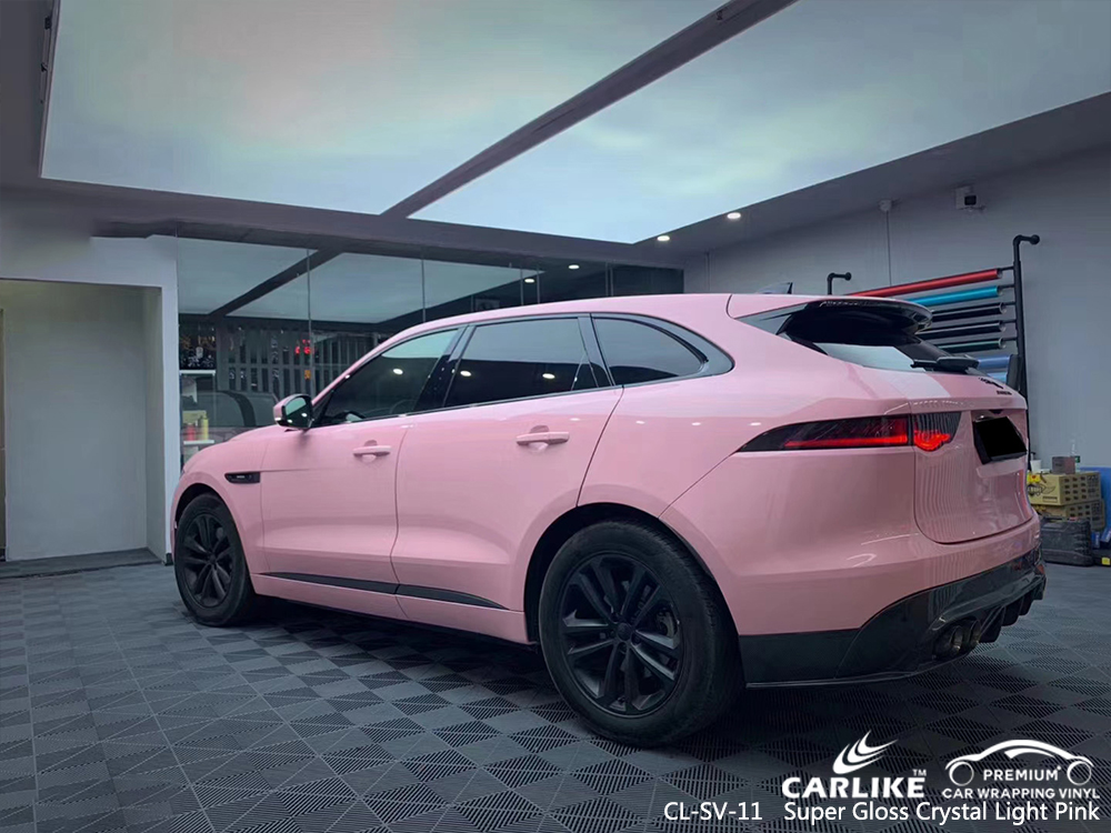 CL-SV-11 super gloss crystal light pink body wrap car supplier for JAGUAR Manila Philippines