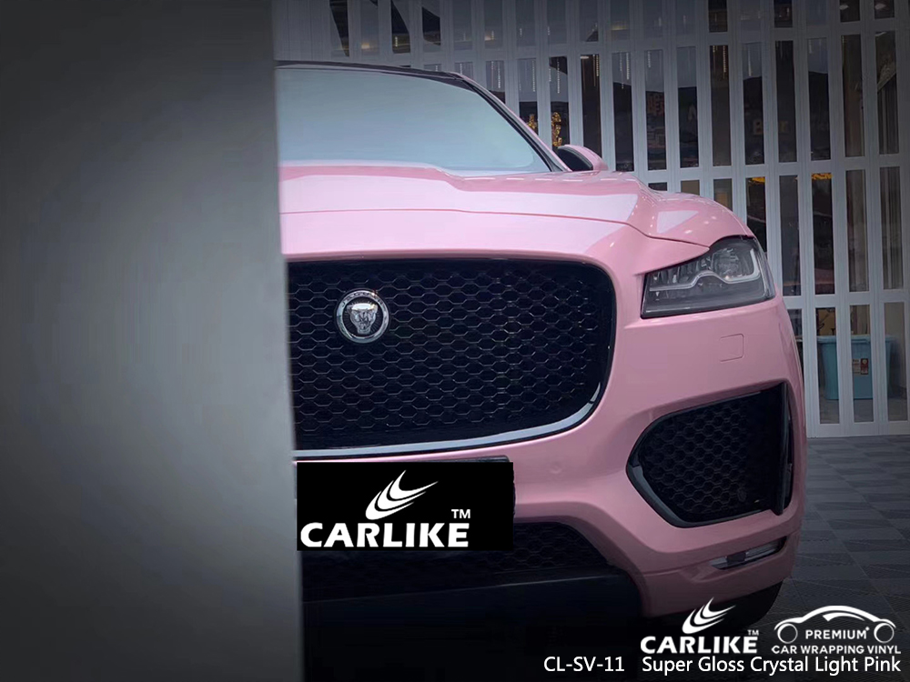 CL-SV-11 super gloss crystal light pink body wrap car supplier for JAGUAR Manila Philippines