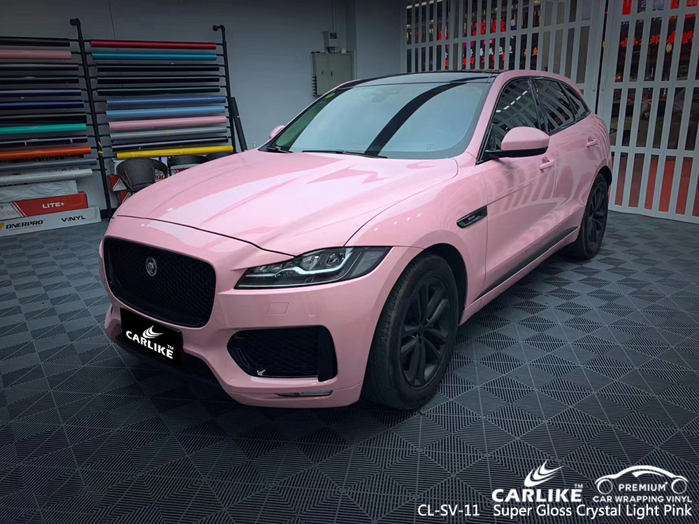 CL-SV-11 super gloss crystal light pink body wrap car supplier for JAGUAR Manila Philippines