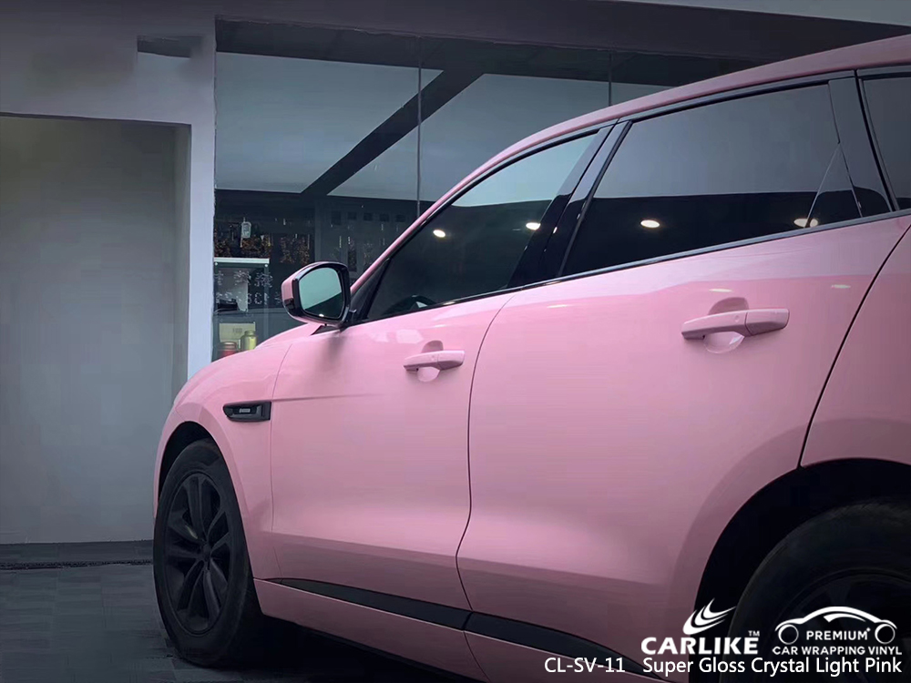 CL-SV-11 super gloss crystal light pink body wrap car supplier for JAGUAR Manila Philippines