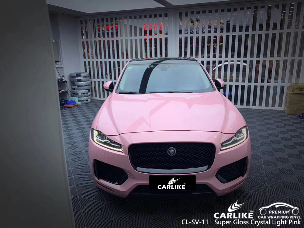 CL-SV-11 super gloss crystal light pink body wrap car supplier for JAGUAR Manila Philippines