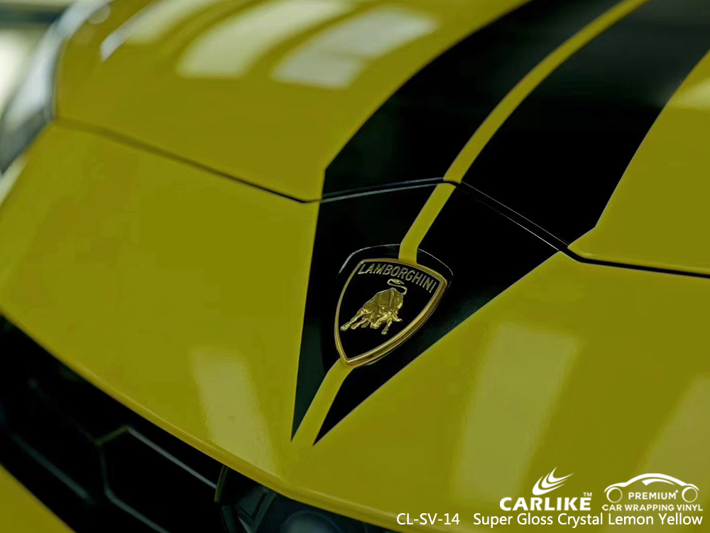 CL-SV-14 super gloss crystal lemon yellow automobile wrap vinyl for LAMBORGHINI Vermont United States