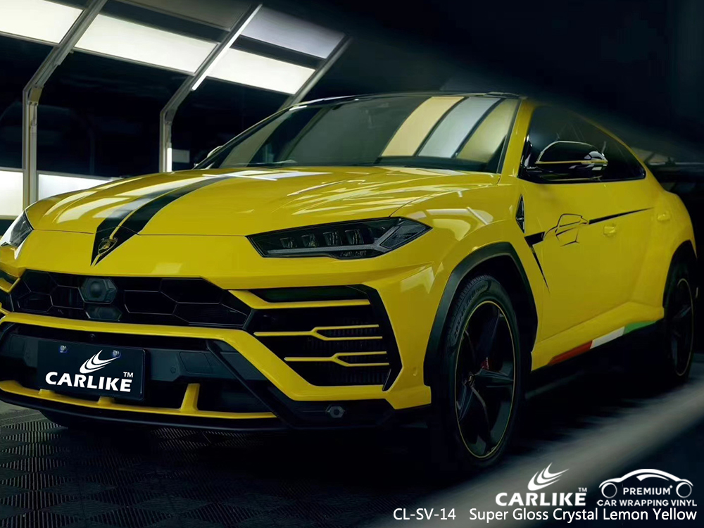 CL-SV-14 super gloss crystal lemon yellow automobile wrap vinyl for LAMBORGHINI Vermont United States