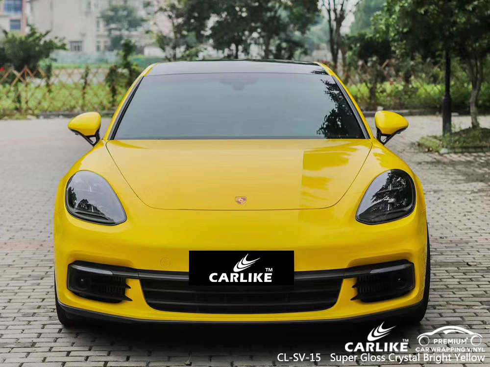 CL-MS-07 super matte satin bright yellow autobike body wrap car supplier for PORSCHE Columbus United States