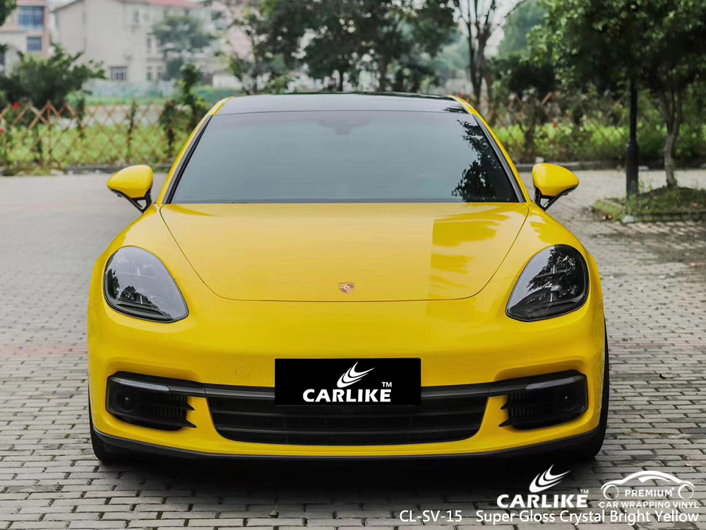 CL-MS-07 super matte satin bright yellow autobike body wrap car supplier for PORSCHE Columbus United States