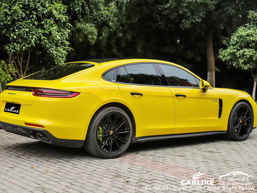 CL-MS-07 super matte satin bright yellow autobike body wrap car supplier for PORSCHE Columbus United States