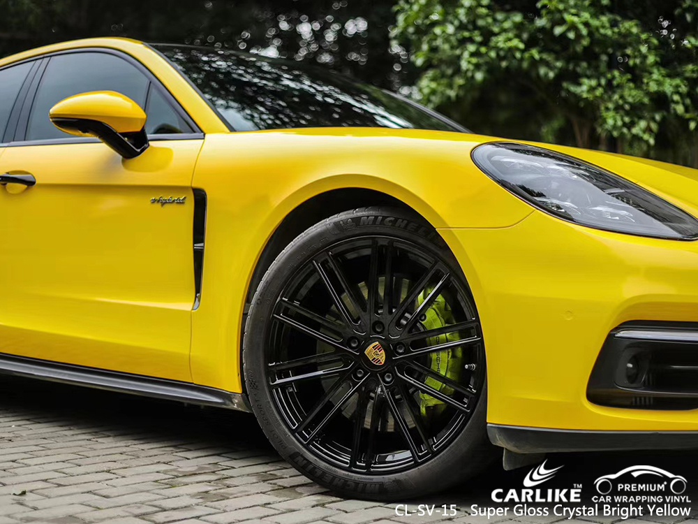 CL-MS-07 super matte satin bright yellow autobike body wrap car supplier for PORSCHE Columbus United States