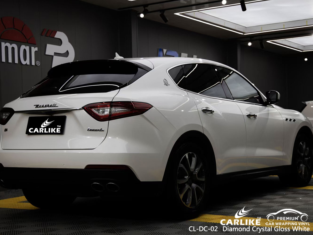 CL-DC-02 diamond crystal gloss white car wrapping for MASERATI General Trias Philippines