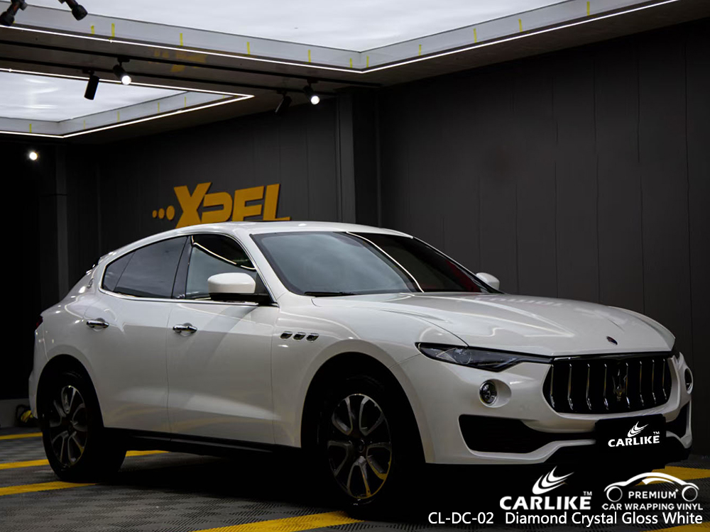 CL-DC-02 diamond crystal gloss white car wrapping for MASERATI General Trias Philippines
